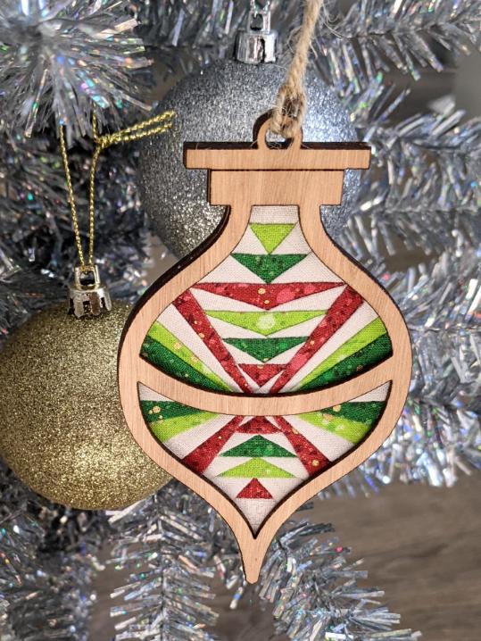 Christmas Bauble Patchwork ornament kit eucalypt