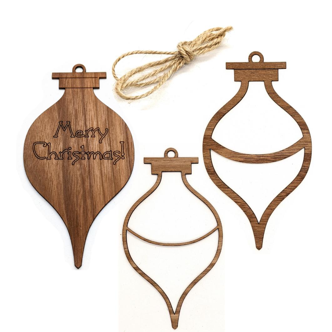 Christmas Bauble Patchwork ornament kit walnut kit contents