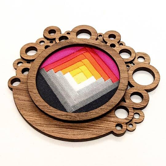 Patchwork Circle Brooch Kit alternate colorway