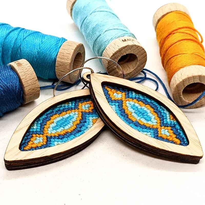 Convergence Bargello Needlework Eucalypt Earring Kit