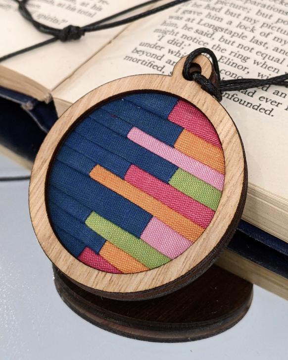 Eucalypt Strata patchwork necklace kit