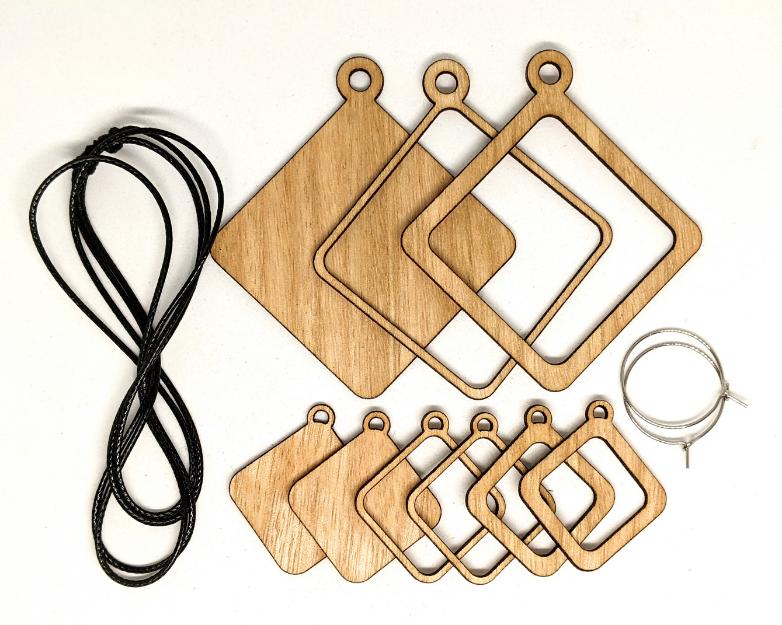 Eucalyptus Flux Necklace Patchwork Kit Contents