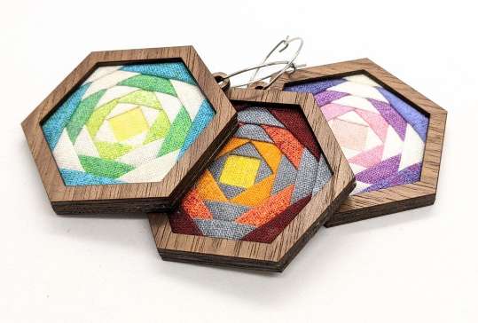 Hex Patchwork Earrings Kit Alternate Colorway