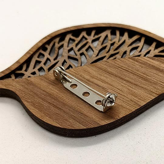 Patchwork Leaf Brooch Kit Reverse