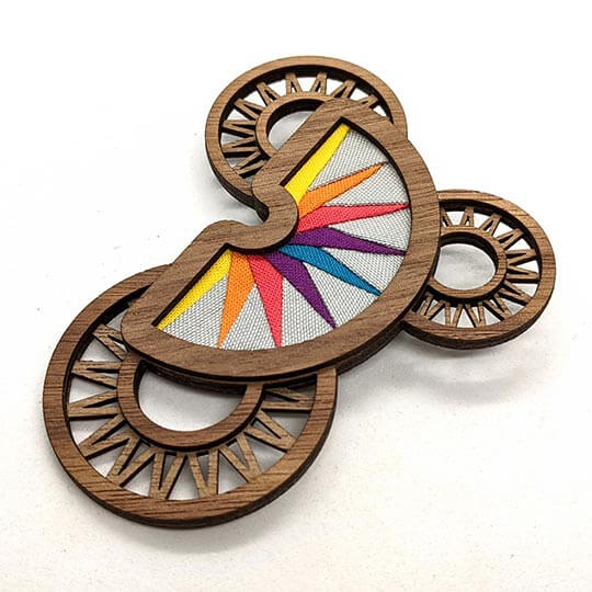 Patchwork Moon Brooch Kit alternate colorway