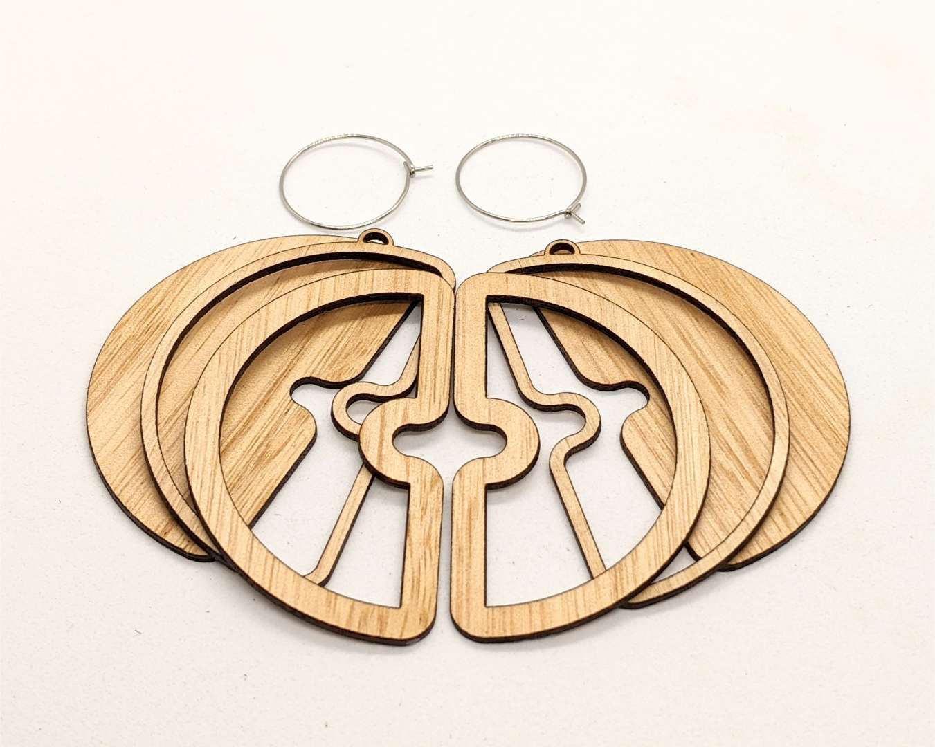 Moon Patchwork Earrings- Kit Contents Eucalypt