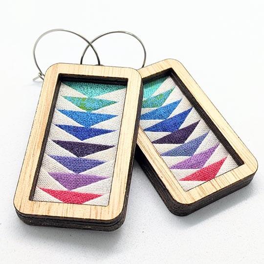 Patchwork Rectangle Earrings Kit Eucalypt
