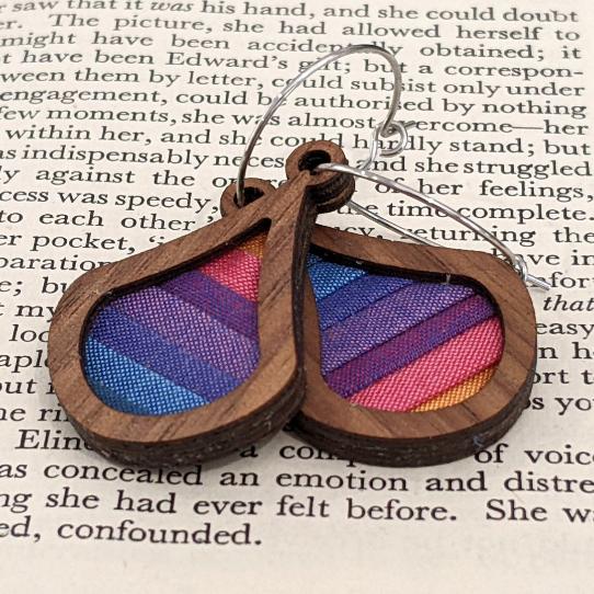 Walnut Prismatic patchwork mini earrings kit