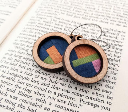 Eucalypt Strata patchwork necklace kit minis